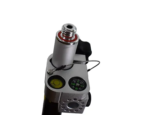 Telescopic GNSS Survey varras, Carbon Fiber Shaft, 1.25–2.20 m, 5/8″, integreeritud Aluminum hoidik jaoks kronstein koos Compass, 1.10 kg